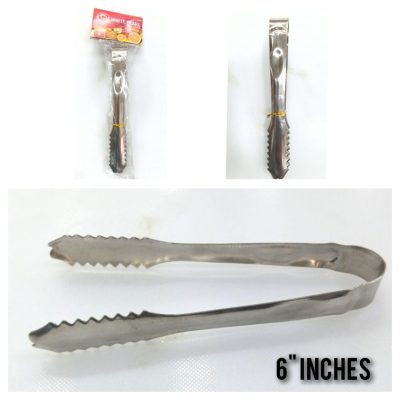 STAINLESS STEEL ICE & COAL TONG 6 inch