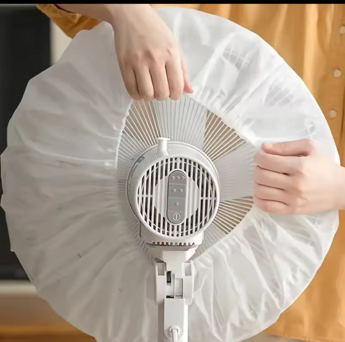 1pack Waterproof Dustproof Round Fan Cover, Electric Fan Dust Bag - Image 3