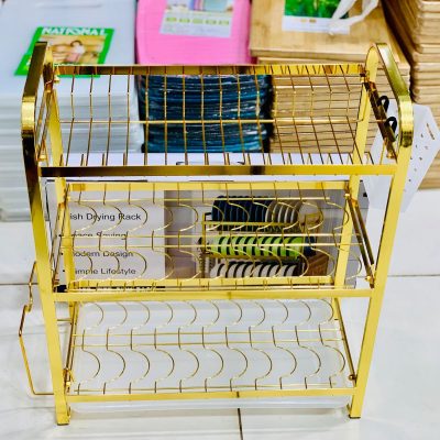 Door-Type Double-Layer Dish Rack (Flat Wire Style) (3 layer)