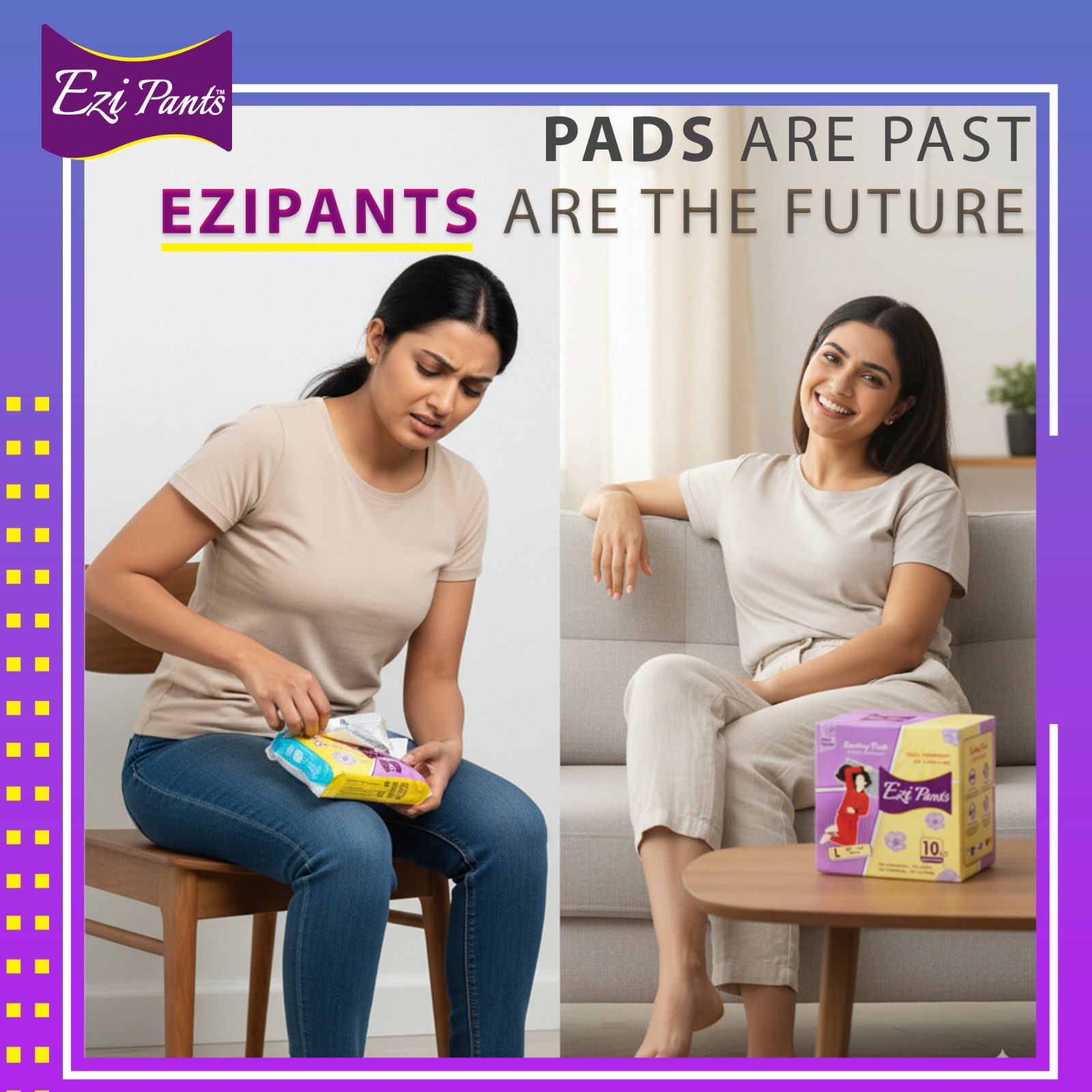 EziPants – Pakistan’s 1st Sanitary Pant Brand | Disposable Period Pants | 12-Hour Leak Protection | Pack of 10 - Image 4