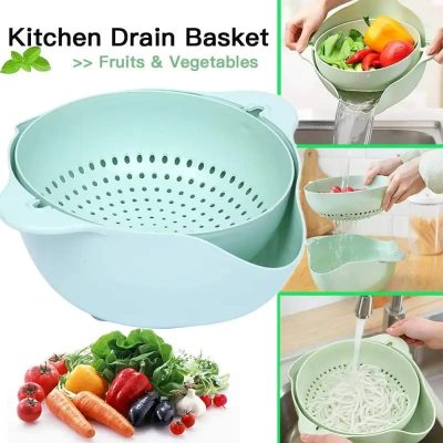 Double Drain Basket Detachable Round