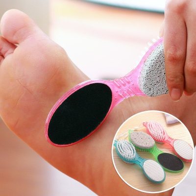 Foot Care Tool 4 in 1 Foot Pumice Stone Dead Skin Remover Brush Pedicure Grinding Tool Foot Brush Hot Selling