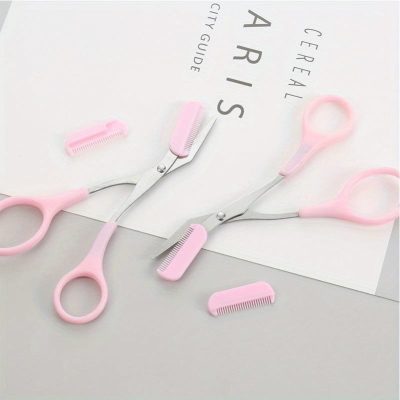 ‎Eyebrow Trimmer scissors With Mini Comb