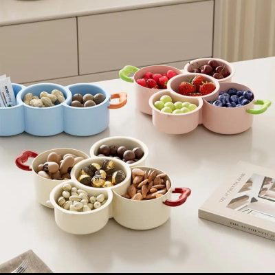 Multifunctional Fruit Bowl Multi-functional Serving Tray with Handle Divided Snack Box Container for Charcuterie for Parties