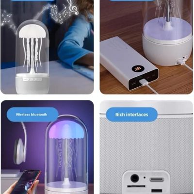 Jellyfish Speaker Lamp, 8 Colors Changing Jellyfish Lamp, Bluetooth Speaker