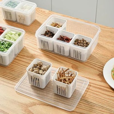 6 gride Small Fridge Storage Boxes fridge storage containers