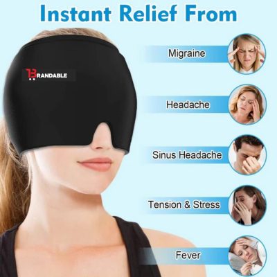 Multi-Color Gel Cover Migraine Relief Cap, Adjustable Cold/Hot Therapy Headband, Stress Relief Accessory